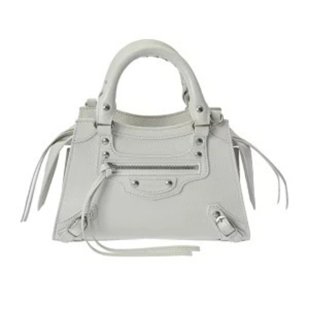Balenciaga Neo City White Leather Handbag